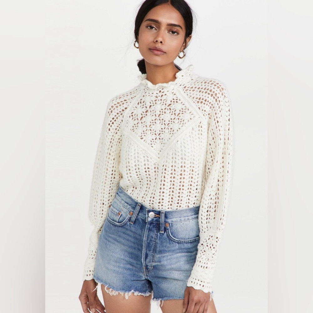 ba&sh Aste Crocheted Sweater